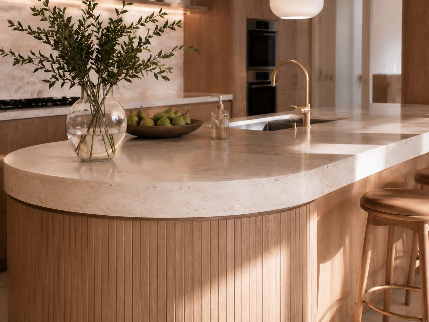 Detailed view of the Kew Residence material palette and architectural junctions.